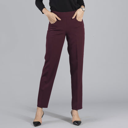 Essential Easy Care Work Trousers - Maroon