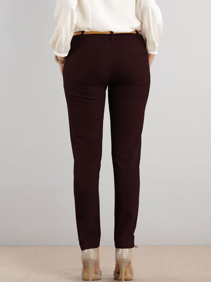 Essential Comfort Trousers - Maroon