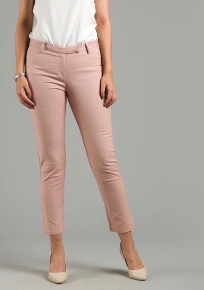 Essential Cropped Linen Trousers - Pink