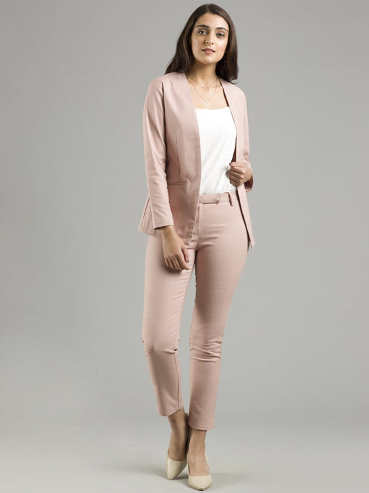 Essential Cropped Linen Trousers - Pink