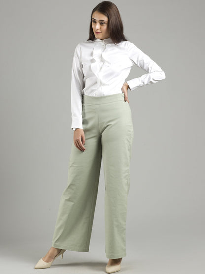 Wide Leg Linen Pants - Sage Green