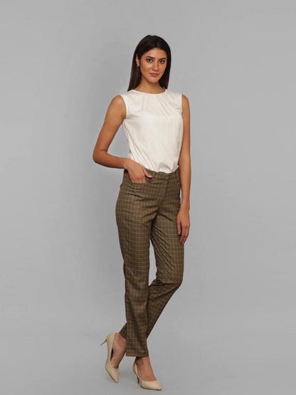 Classic Work Pants - Brown Check