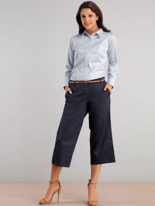 Stretchable Culottes - Blue