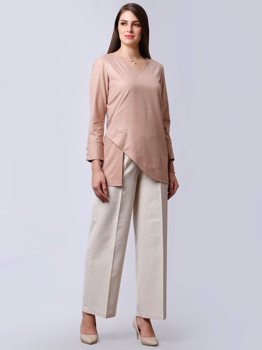 Wide Legged Trousers - Ivory