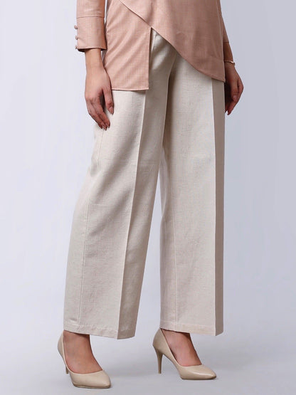 Wide Legged Trousers - Ivory
