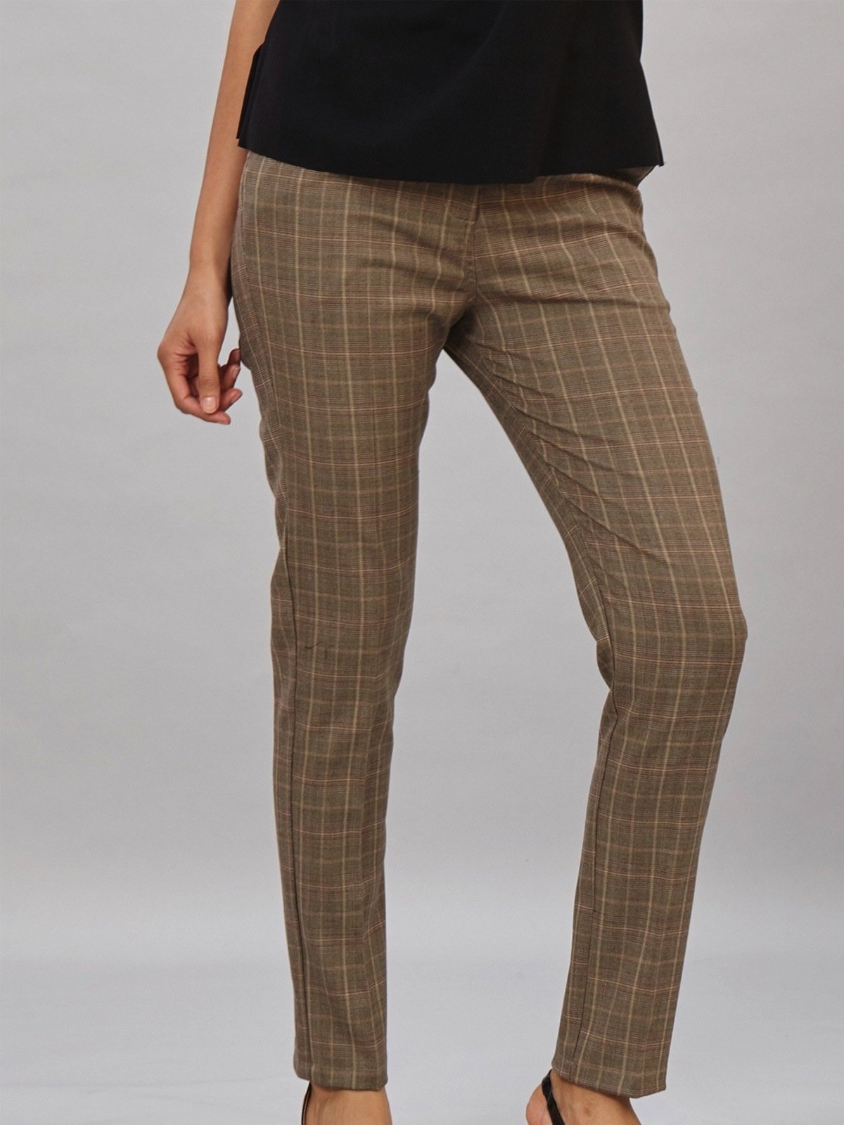 Essential Formal Trouser - Brown Check