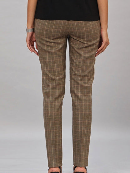 Essential Formal Trouser - Brown Check