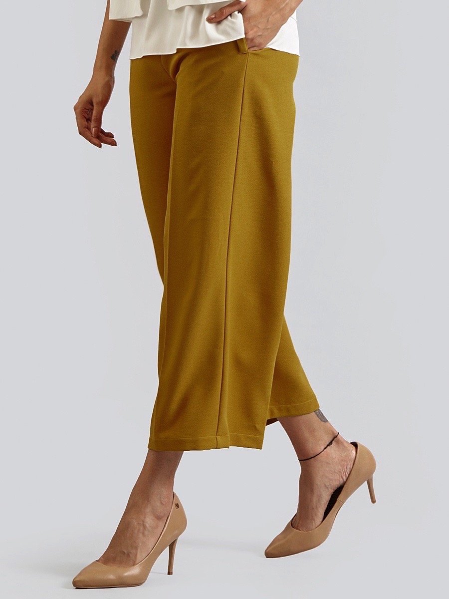 Wide Leg Culottes - Mustard
