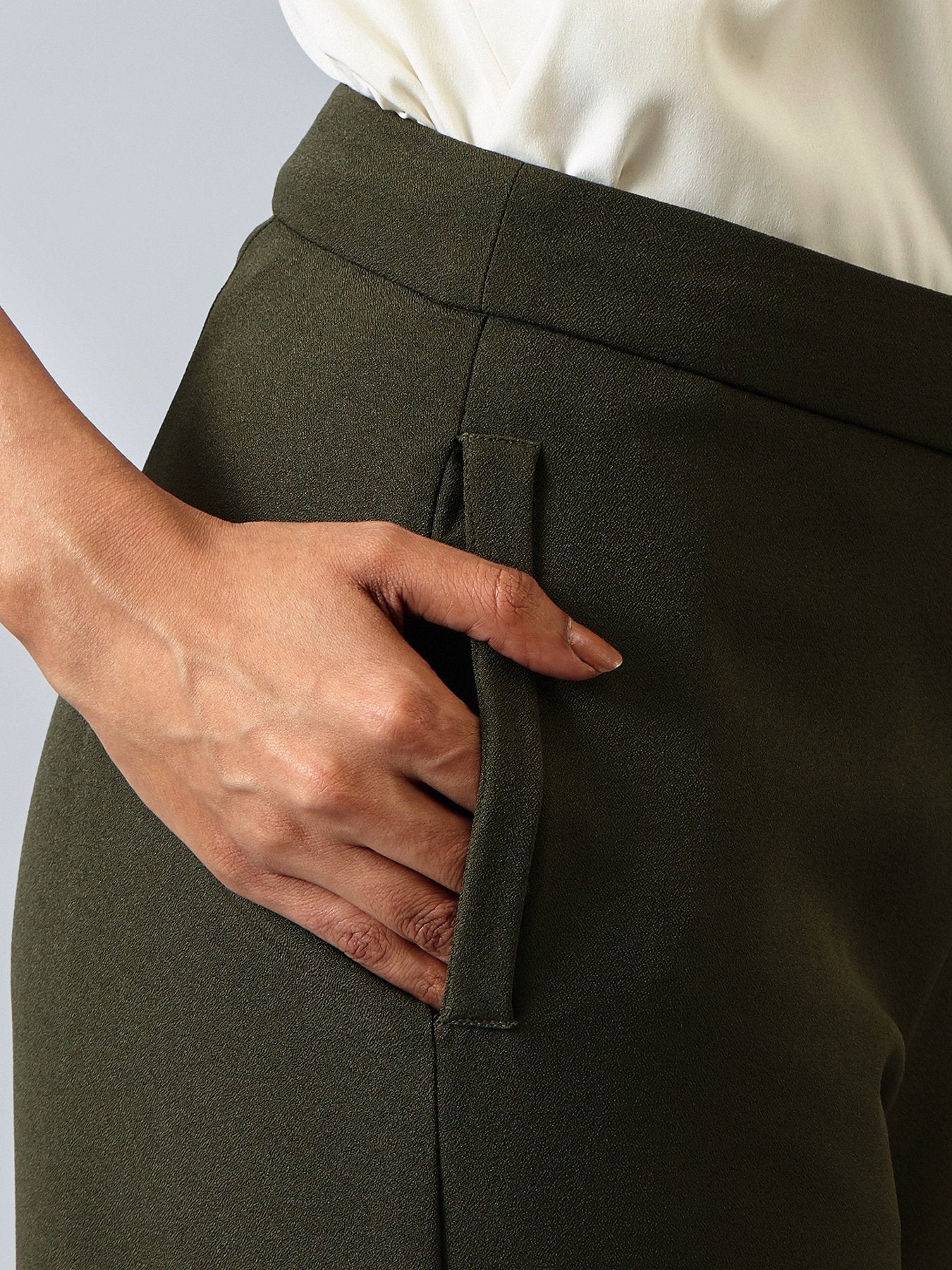 Wide Leg Culottes - Seaweed Green
