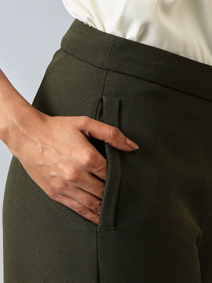 Wide Leg Culottes - Seaweed Green