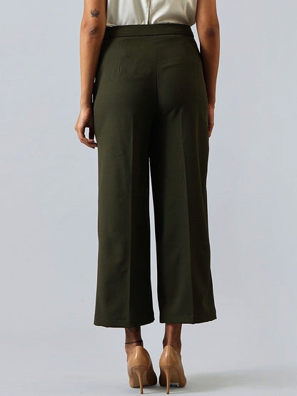 Wide Leg Culottes - Seaweed Green