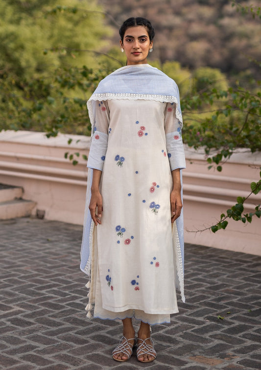 Butter Applique Kurta Set
