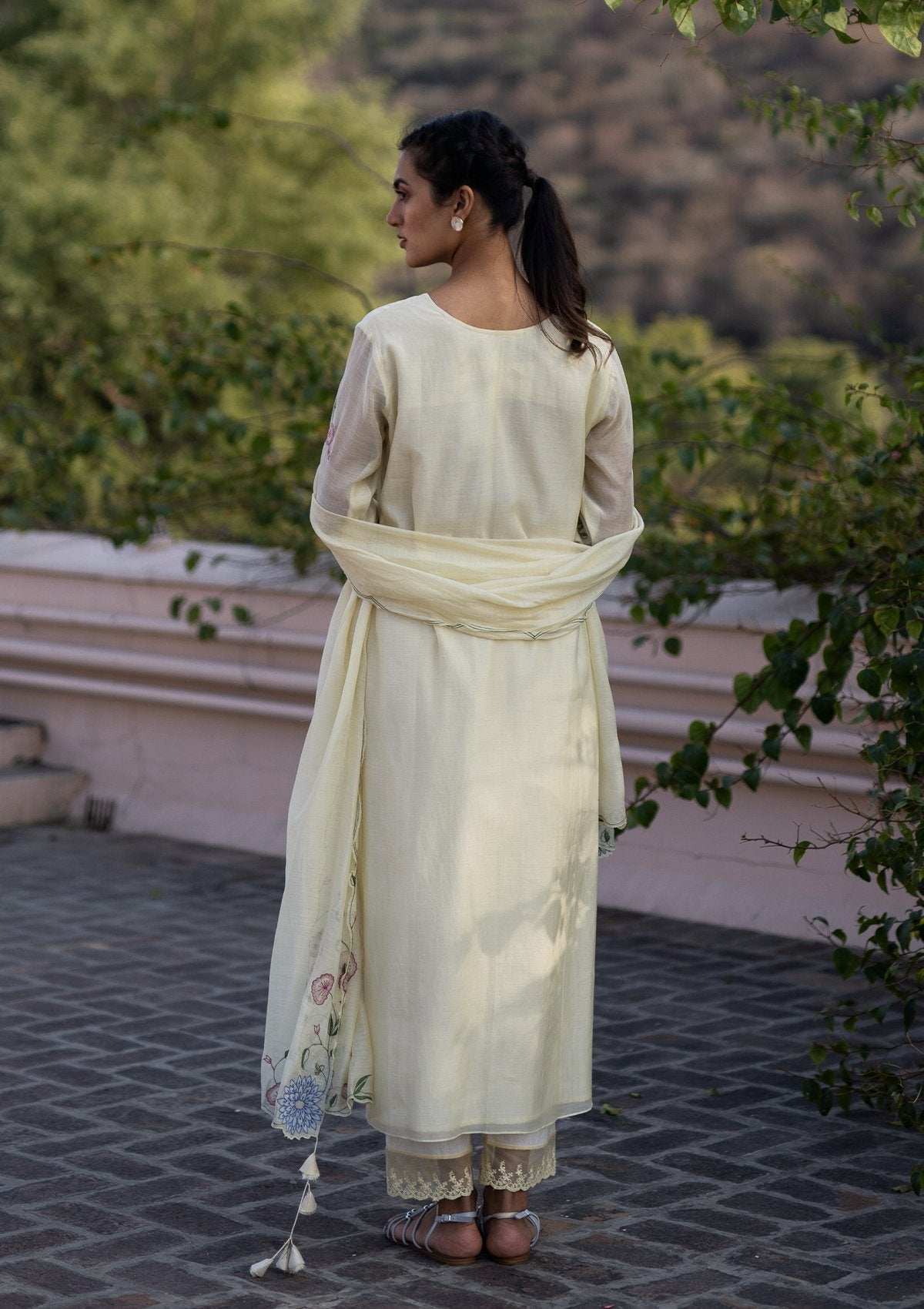 Butter Embroidered Kurta Set