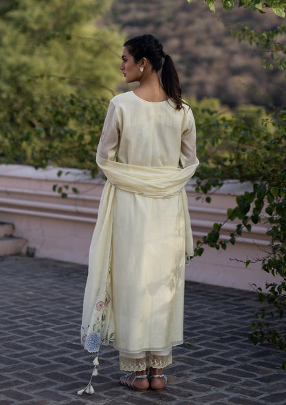 Butter Embroidered Kurta Set