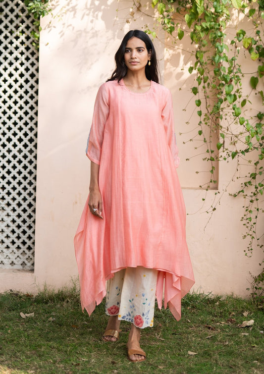 Coral Applique Kurta Set