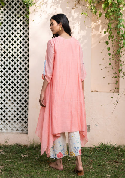 Coral Applique Kurta Set