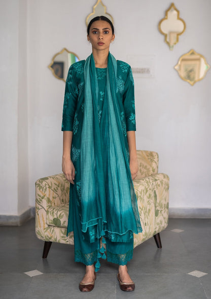 Jade Aari Work Kurta Set