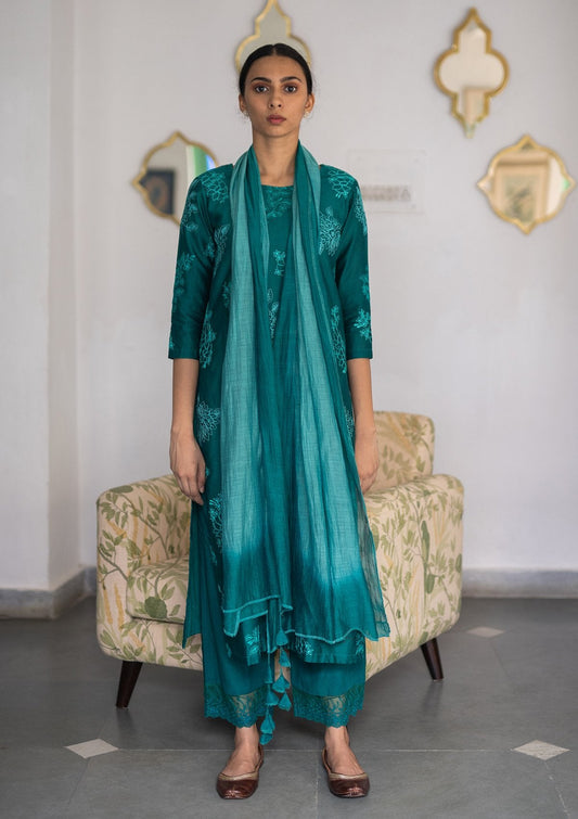Jade Aari Work Kurta Set