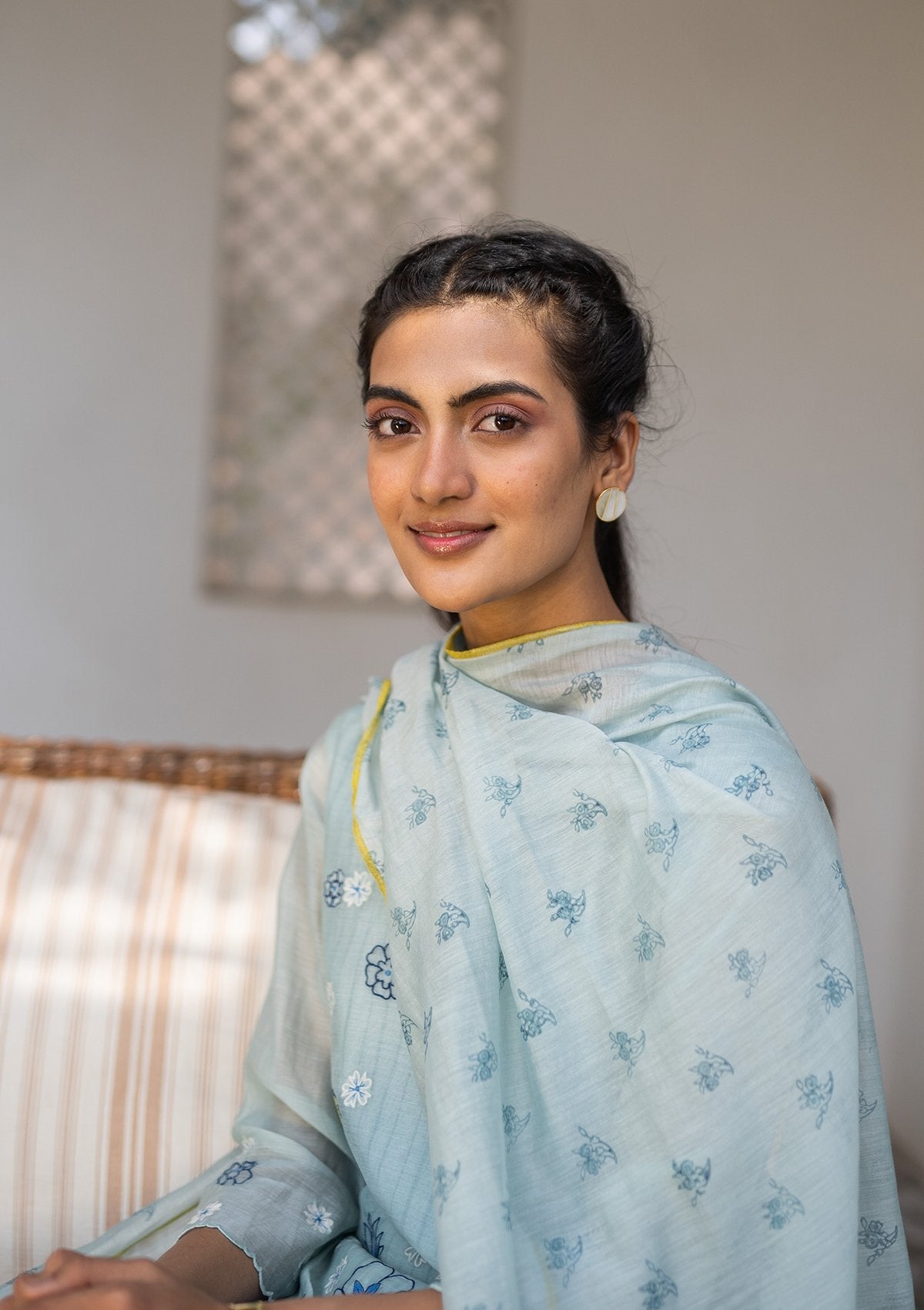 Ocean Embroidered Kurta Set