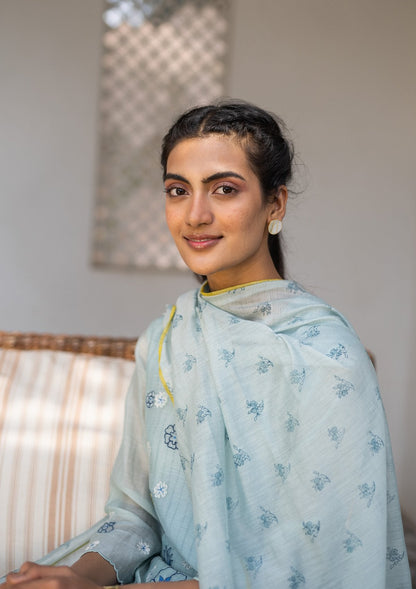 Ocean Embroidered Kurta Set