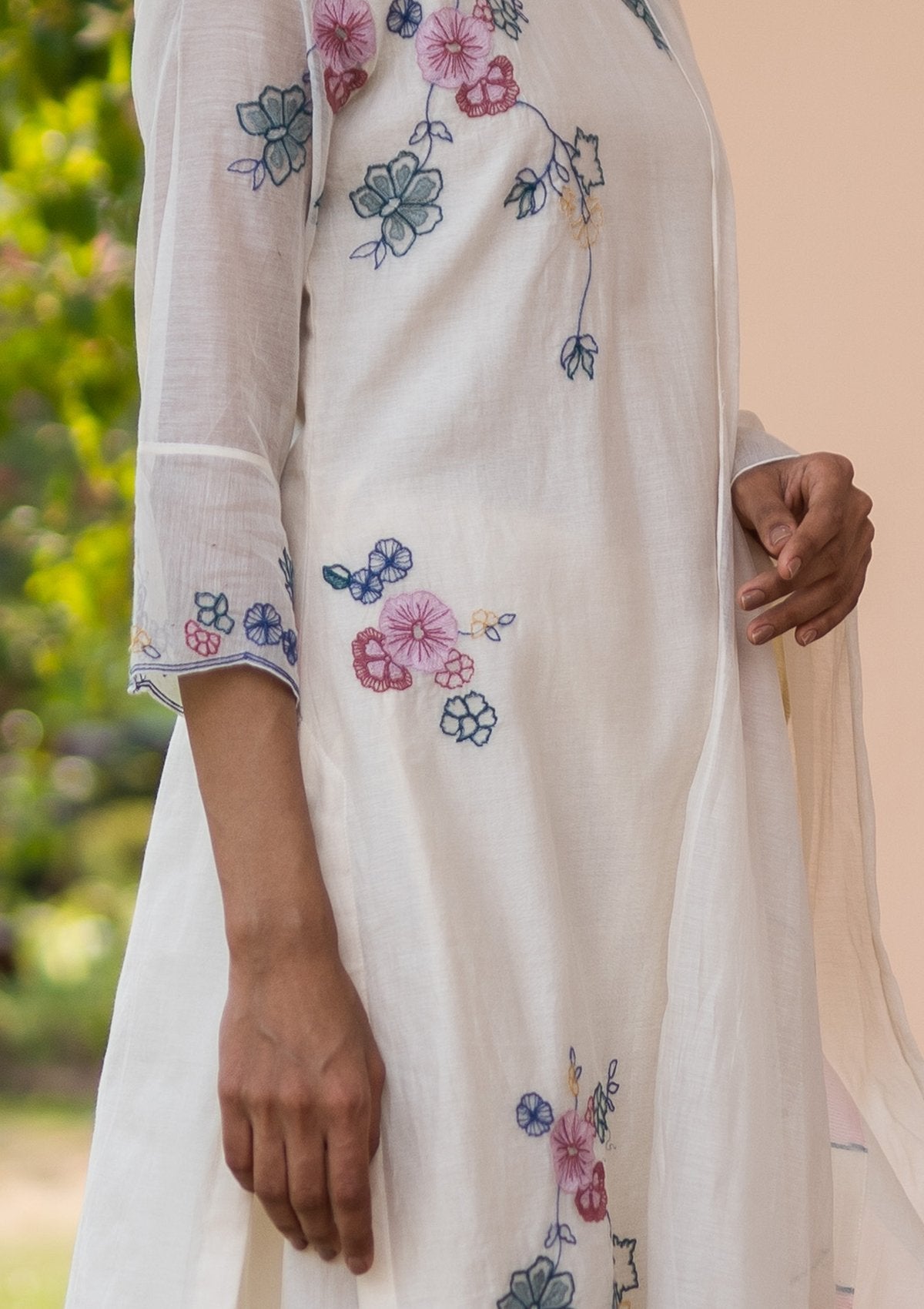 Pearl Embroidered Kurta Set