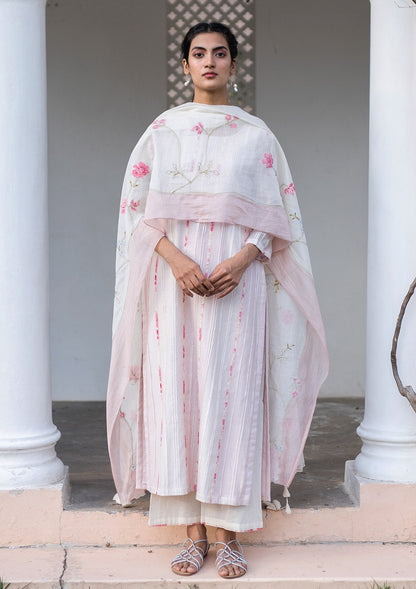 Pearl Printed Applique Kurta Set