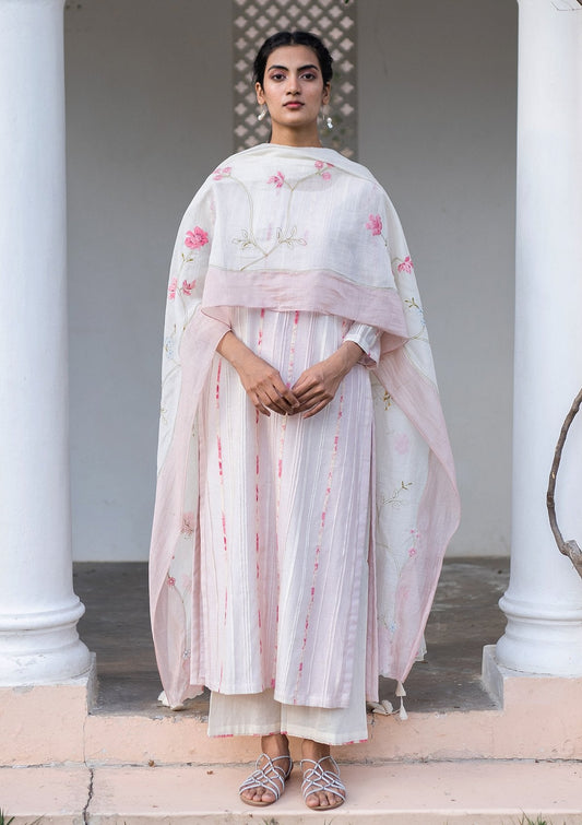 Pearl Printed Applique Kurta Set