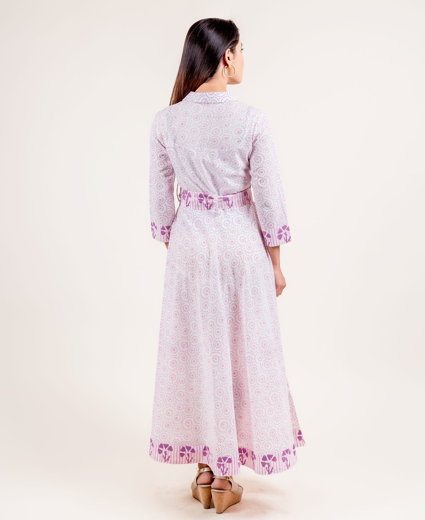 Splendid Hand Block Printed Floral Dress