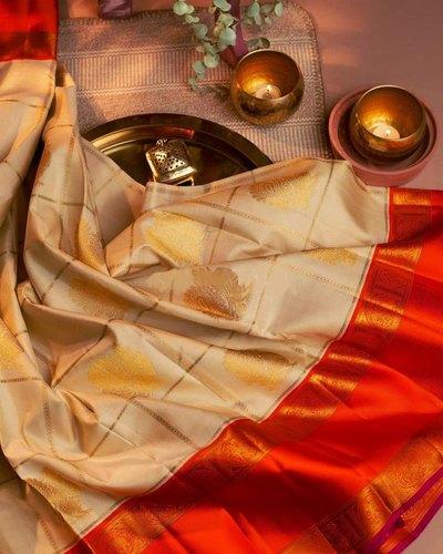 Rich Pallu & Jacquard Work Kanjivaram sari - Special Wedding Edition