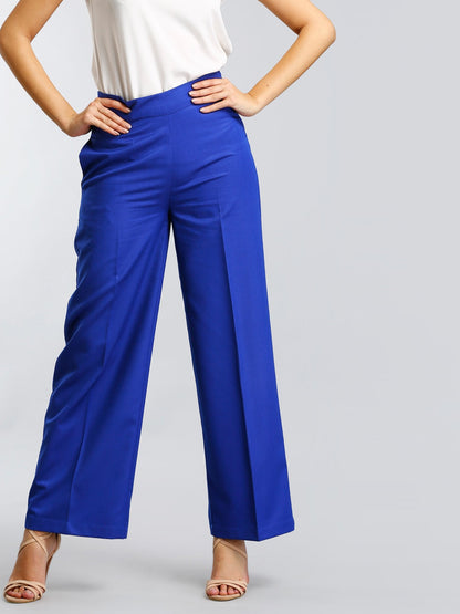 Wide Leg Pants - Cobalt Blue