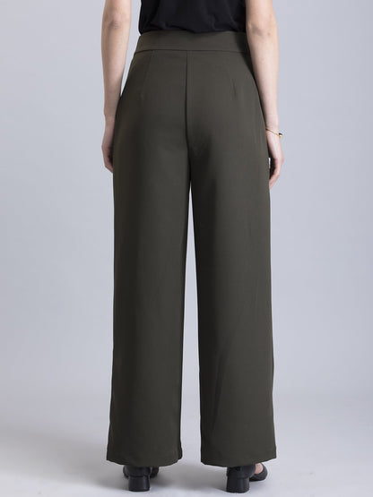 Wide Leg Pants - Olive