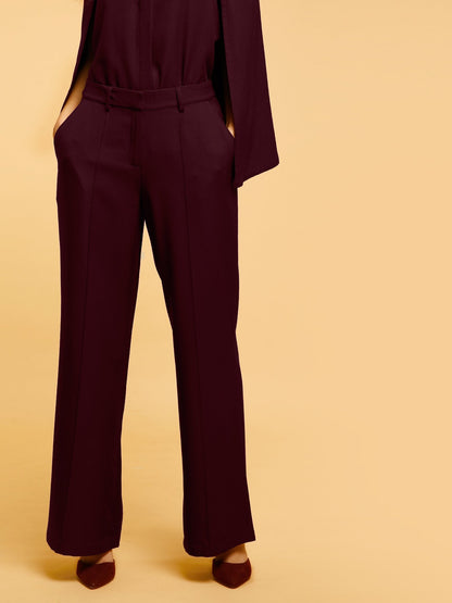 Wide Legged Pants - Maroon